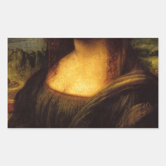 Sticker Rectangulaire mona lisa moustache (Devant)