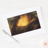 Sticker Rectangulaire mona lisa moustache (Enveloppe)