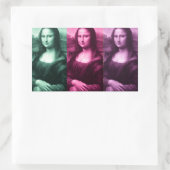Sticker Rectangulaire Mona Lisa Rose vert violet (Sac)