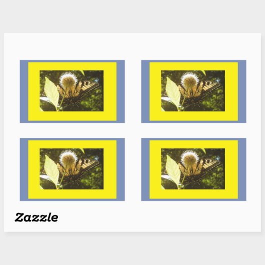 Sticker Rectangulaire Monarque (Feuille)