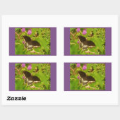 Sticker Rectangulaire Monarque noir enveloppé de violet (Feuille)