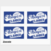 Sticker Rectangulaire Monde de l'escalade la plus Okayest (Feuille)