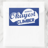 Sticker Rectangulaire Monde de l'escalade la plus Okayest (Sac)