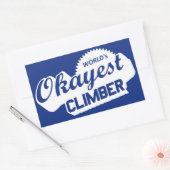 Sticker Rectangulaire Monde de l'escalade la plus Okayest (Enveloppe)