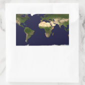 Sticker Rectangulaire Monde entier - Planète Terre (Sac)
