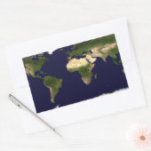 Sticker Rectangulaire Monde entier - Planète Terre (Enveloppe)