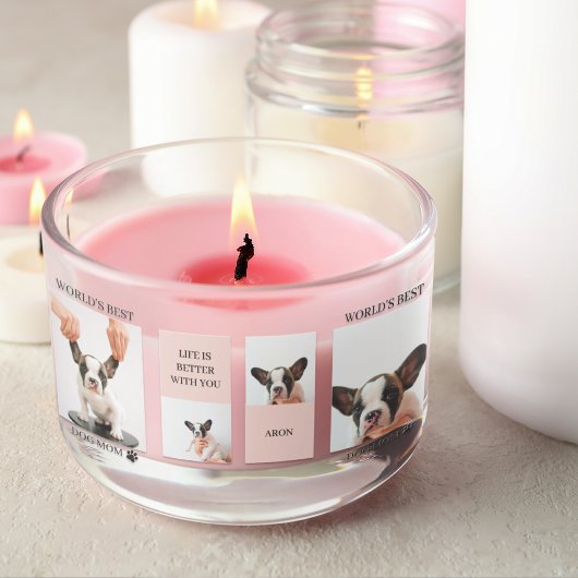 Sticker Rectangulaire Monde Meilleur chien maman | Photo Collage | Paste