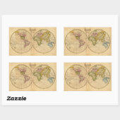 Sticker Rectangulaire Monde par Worcester (Feuille)