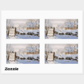 Sticker Rectangulaire Monet - Carte postale Magpie (Feuille)