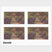 Sticker Rectangulaire Monet : Chemin du jardin, (Feuille)