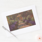Sticker Rectangulaire Monet : Chemin du jardin, (Enveloppe)