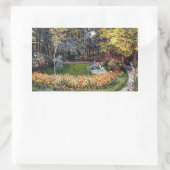 Sticker Rectangulaire Monet - Dans le jardin, (Sac)
