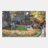 Sticker Rectangulaire Monet - Dans le jardin, (Devant)