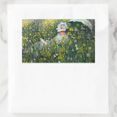 Sticker Rectangulaire Monet - Dans le pré (Sac)