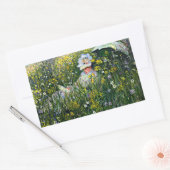 Sticker Rectangulaire Monet - Dans le pré (Enveloppe)