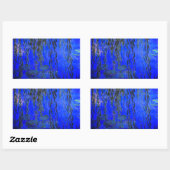 Sticker Rectangulaire Monet Lys d'eau et Branches de saules de pleurs (Feuille)