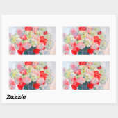 Sticker Rectangulaire Monet Peonies (Feuille)