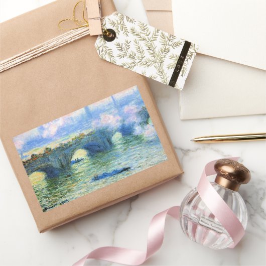 Sticker Rectangulaire Monet - Pont de Waterloo, Londres, (Cadeaux)