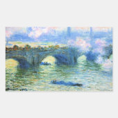 Sticker Rectangulaire Monet - Pont de Waterloo, Londres, (Devant)
