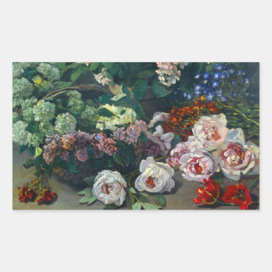 Sticker Rectangulaire Monet Spring Flowers