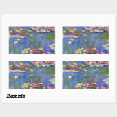 Sticker Rectangulaire Monet Water Lilies (Feuille)