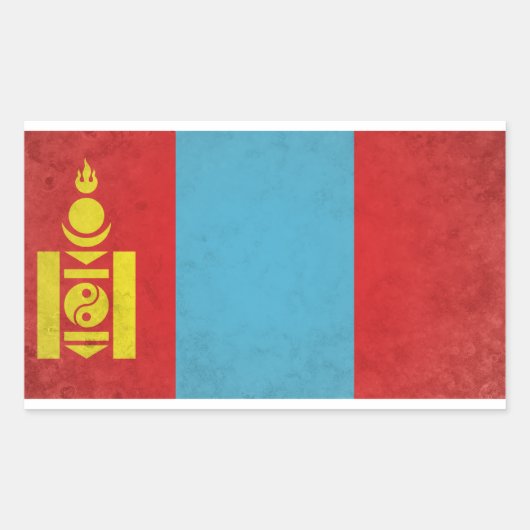 Sticker Rectangulaire Mongolie (Devant)