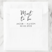 Sticker Rectangulaire Monnaie d'être moderne élégant mariage faveur (Sac)