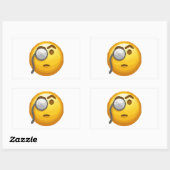 Sticker Rectangulaire monocle émoji (Feuille)