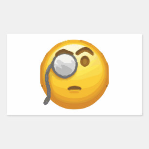 Sticker Rectangulaire monocle émoji