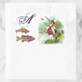 STICKER RECTANGULAIRE MONOGRAM DE LA PÊCHE M. PELICAN (Sac)