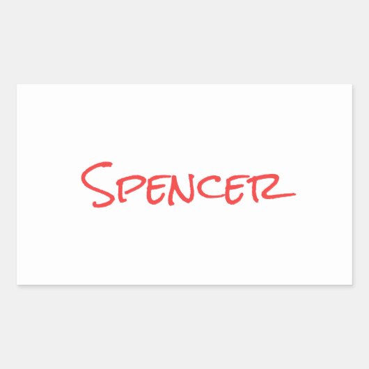 Sticker Rectangulaire Monogram minimalist custom name  (Devant)