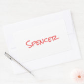 Sticker Rectangulaire Monogram minimalist custom name  (Enveloppe)