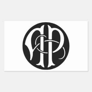 Sticker Rectangulaire Monogramme AP