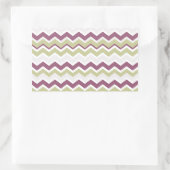 Sticker Rectangulaire Monogramme Chevron Brick (Sac)