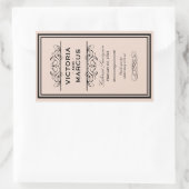 Sticker Rectangulaire Monogramme de bouteille de vin Mariage (Sac)