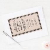 Sticker Rectangulaire Monogramme de bouteille de vin Mariage (Enveloppe)