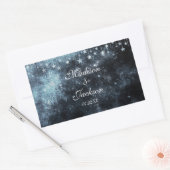 Sticker Rectangulaire Monogramme Mariage céleste étoilé (Enveloppe)