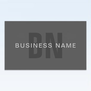 Sticker Rectangulaire Monogramme moderne gris foncé modifiable Modèle de