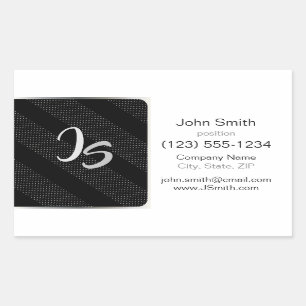 Sticker Rectangulaire Monogramme motif noir tendance géométrique