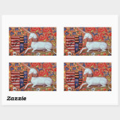 STICKER RECTANGULAIRE MONOGRAMME UNICORN ANCIEN PARCHEMENT BROWN (Feuille)