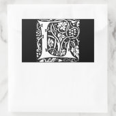 Sticker Rectangulaire Monogramme Vintage L Art Nouveau  (Sac)
