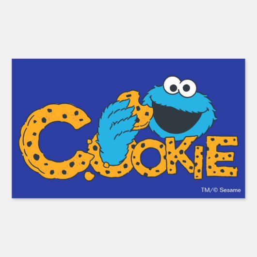 Sticker Rectangulaire Monstre des cookies | Cookie ! (Devant)