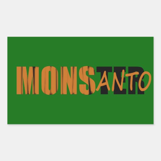 Sticker Rectangulaire monstre monsanto (Devant)