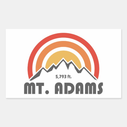 Sticker Rectangulaire Mont Adams New Hampshire (Devant)