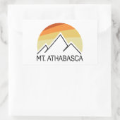 Sticker Rectangulaire Mont Athabasca Alberta Retro (Sac)