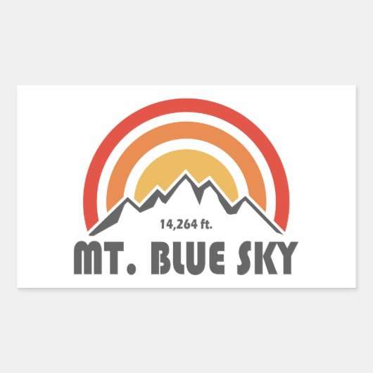 Sticker Rectangulaire Mont Blue Sky Colorado (Devant)