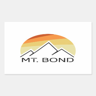 Sticker Rectangulaire Mont Bond New Hampshire Retro