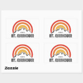 Sticker Rectangulaire Mont Eisenhower New Hampshire (Feuille)