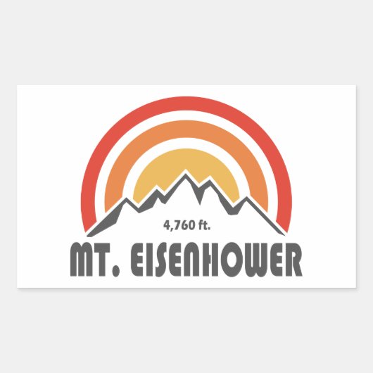 Sticker Rectangulaire Mont Eisenhower New Hampshire (Devant)