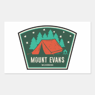 Sticker Rectangulaire Mont Evans Wilderness Colorado Camping